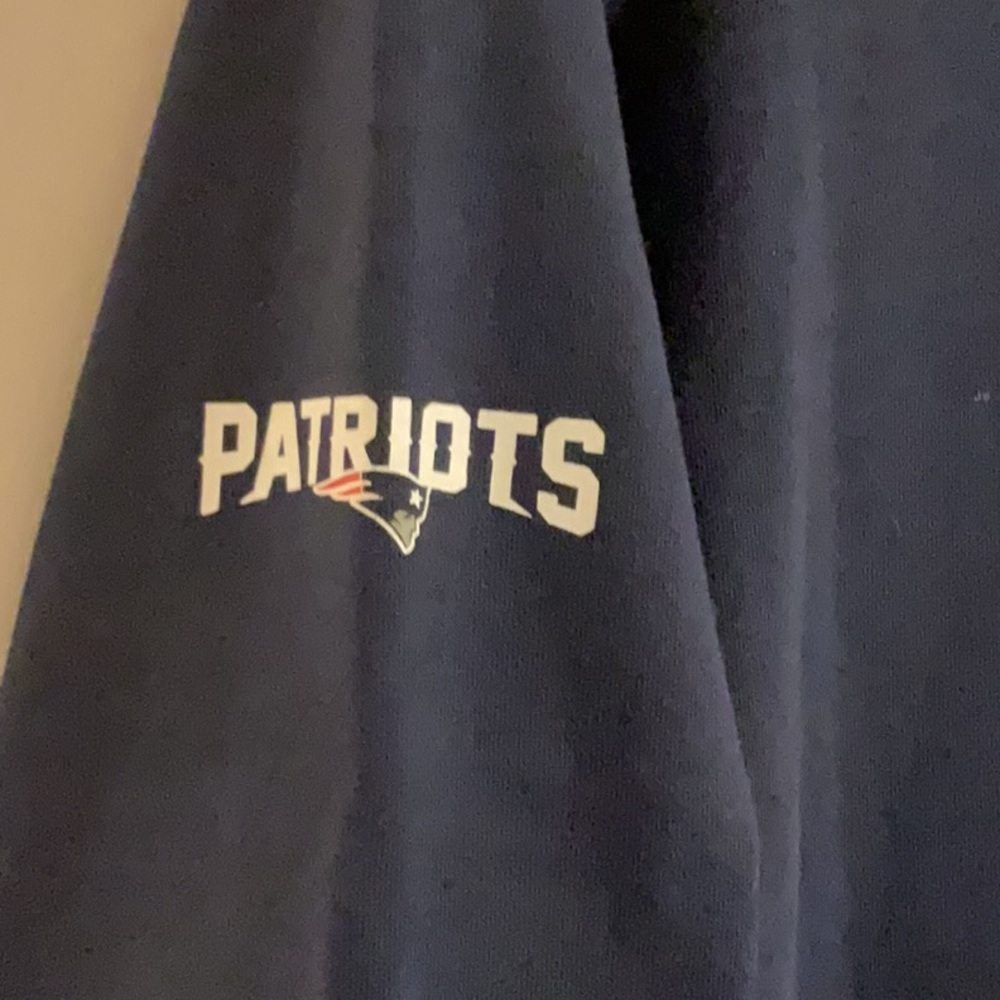 Majestic NFL Navy New England Patriots Crewneck Sweatshirt XXL NWT - Picture 10 of 11